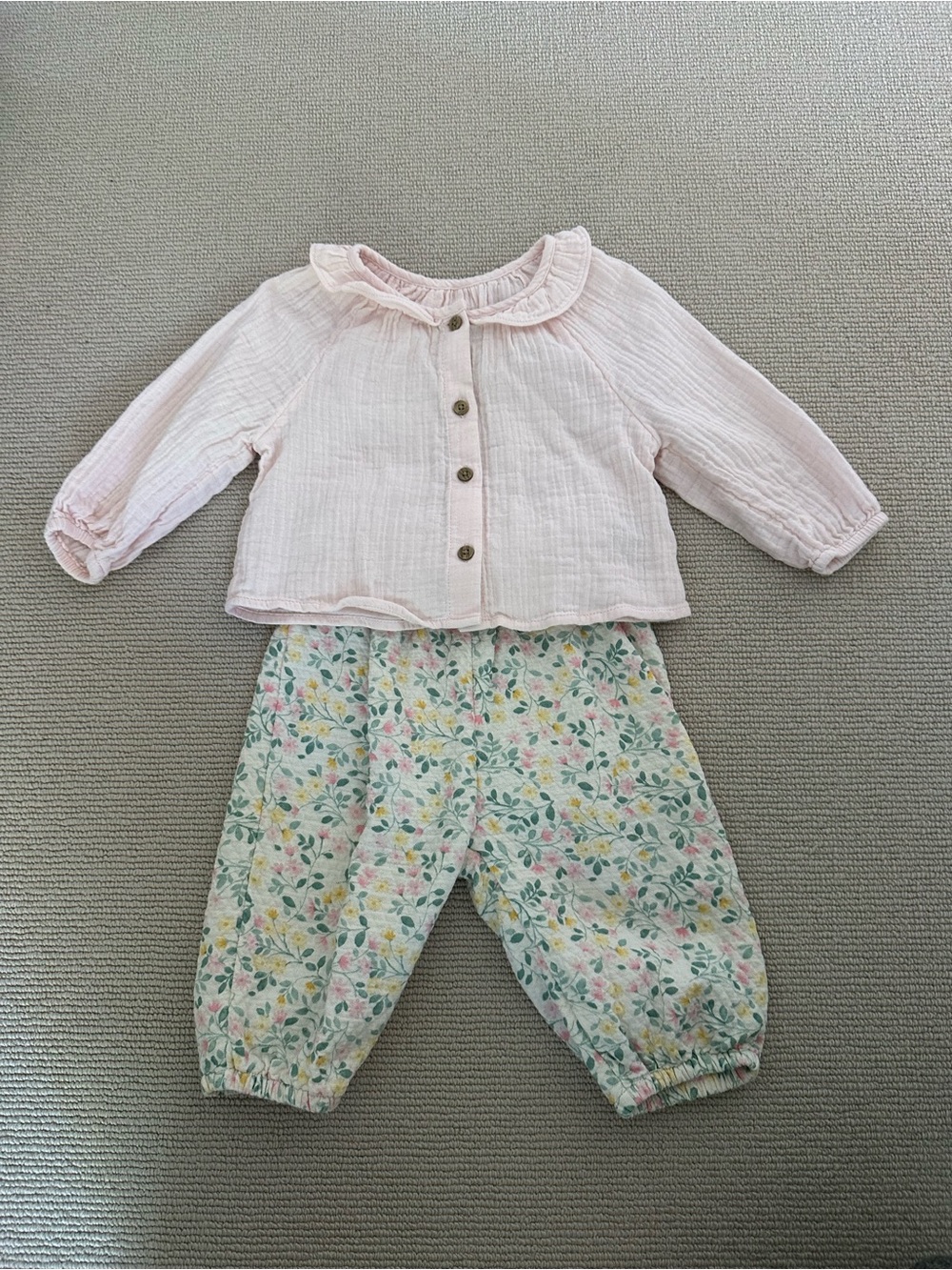 Cloud Island / Cat & Jack Girls 12M bundle. Two dresses and one top/shirt